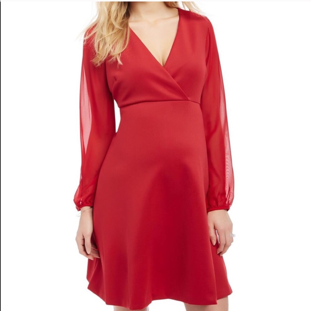 Motherhood Maternity 🍒 Red Nursing Dress